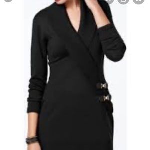 I.N.C surplice buckle tunic sweater